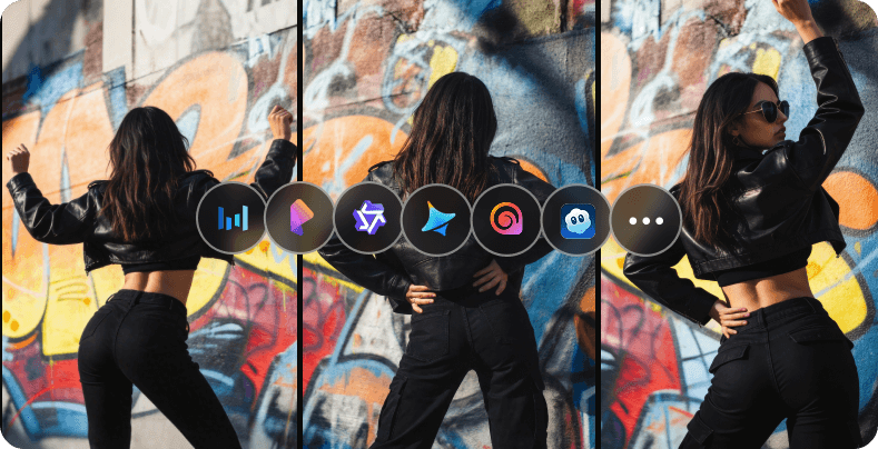 AI twerk powered by switchable top models