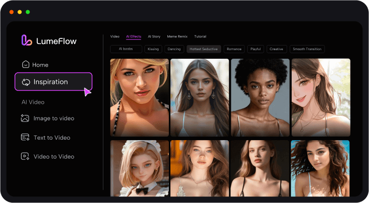 Choose “Inspiration Videos”