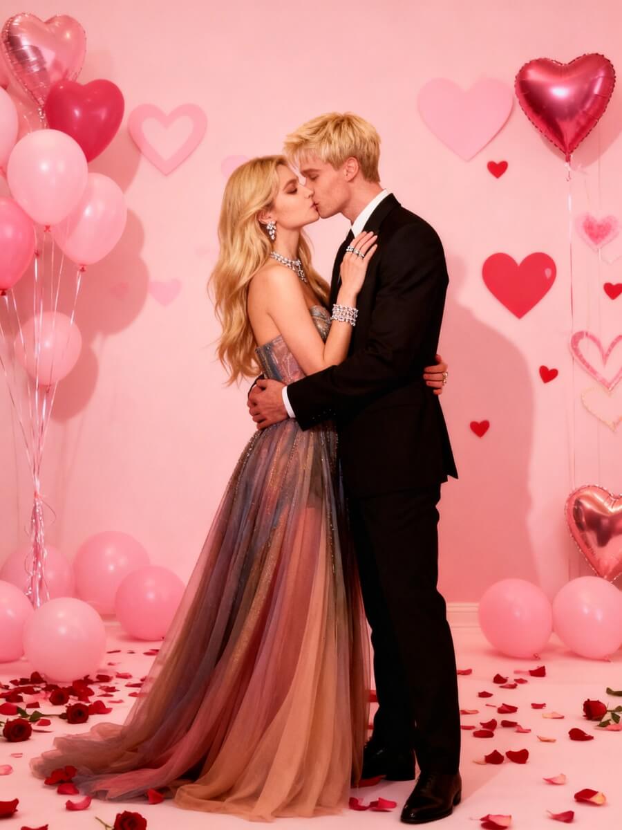 valentines day ai kissing photo example