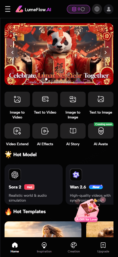 visit lumeFlow ai dance generator
