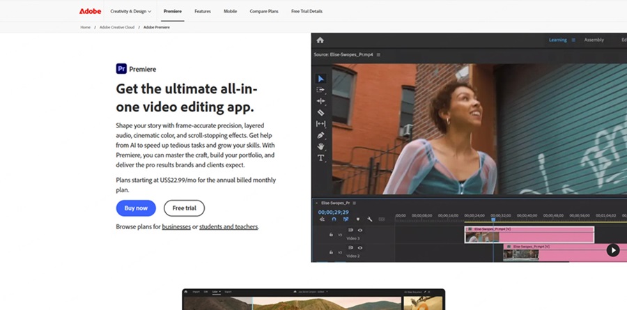 adobe premiere pro ai video editor