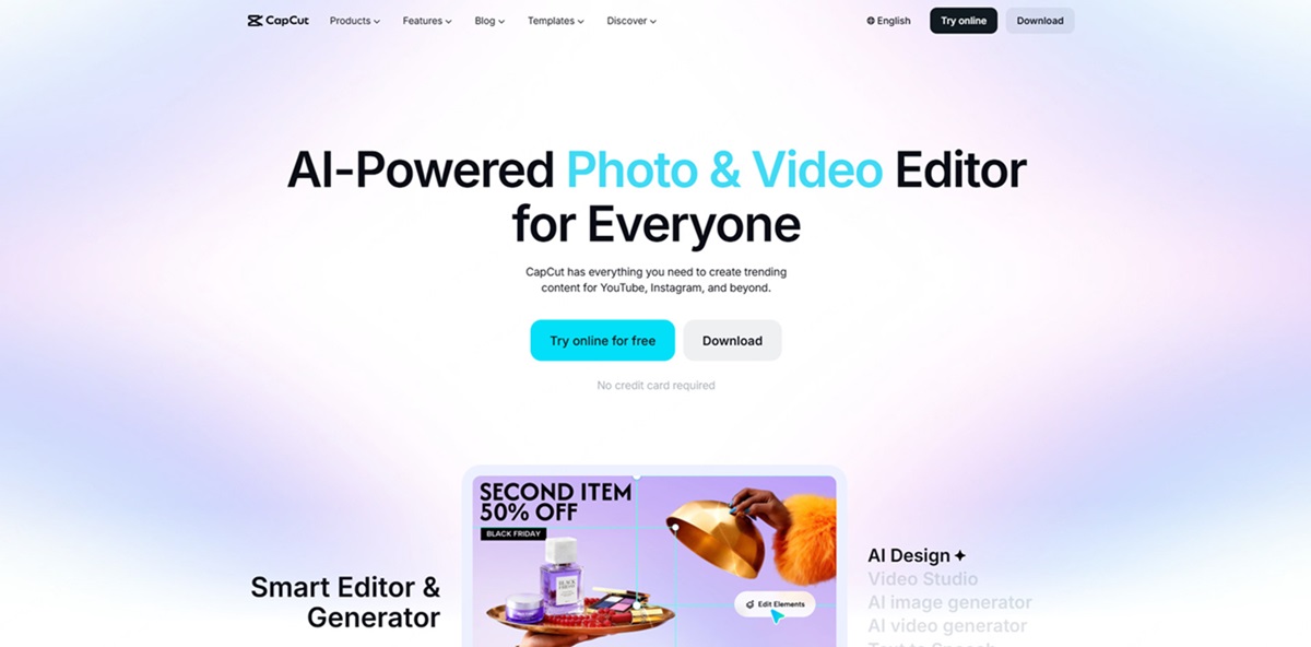 capcut free ai video editing software