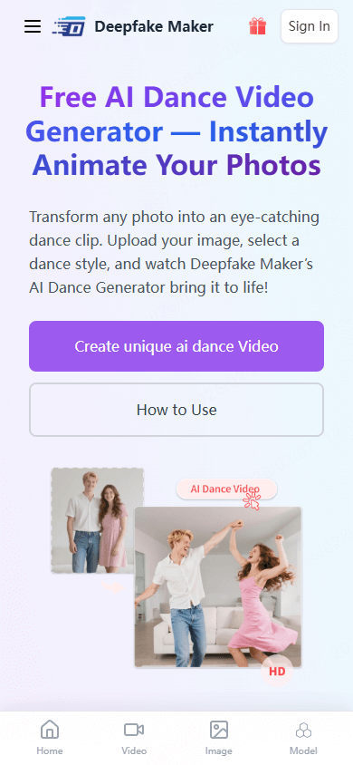 deepfake maker realistic ai dance
