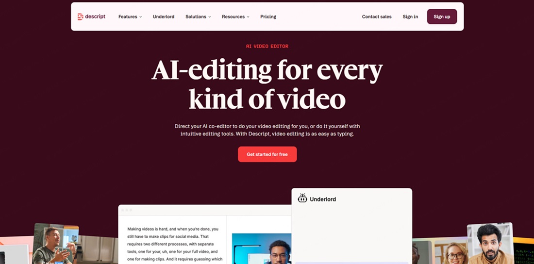 descript ai video editing for podcasts
