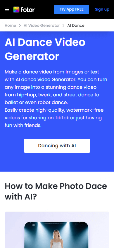 fotor ai make images dance free