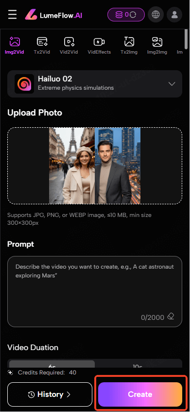 generate and download hailuo ai kiss video