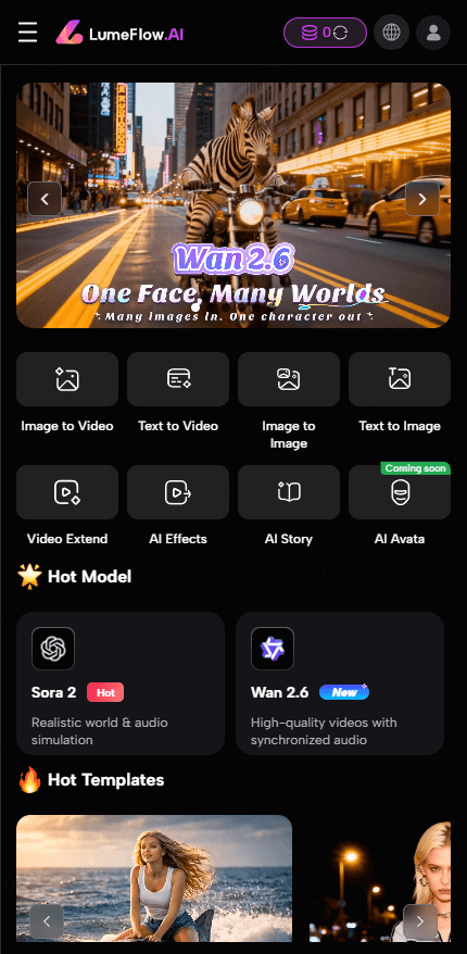 lumeflow ai video and photo swaps