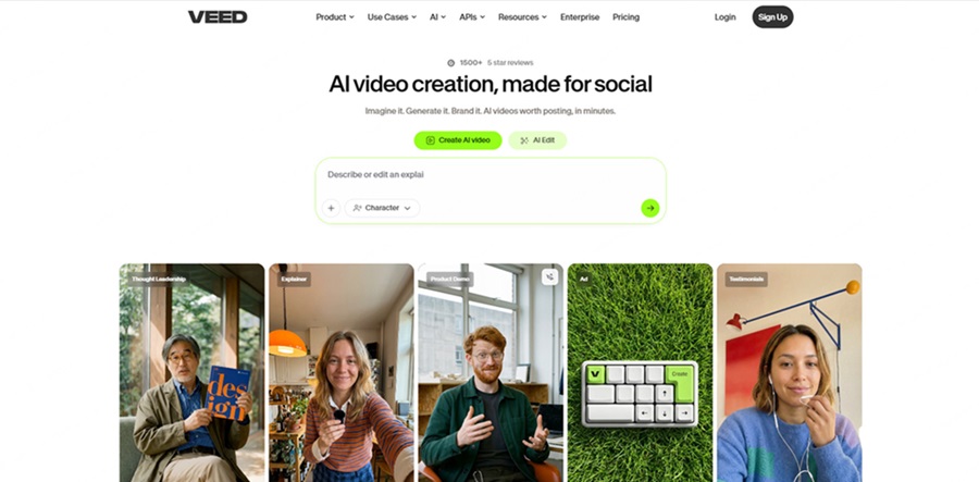 veed ai video editor with subtitles