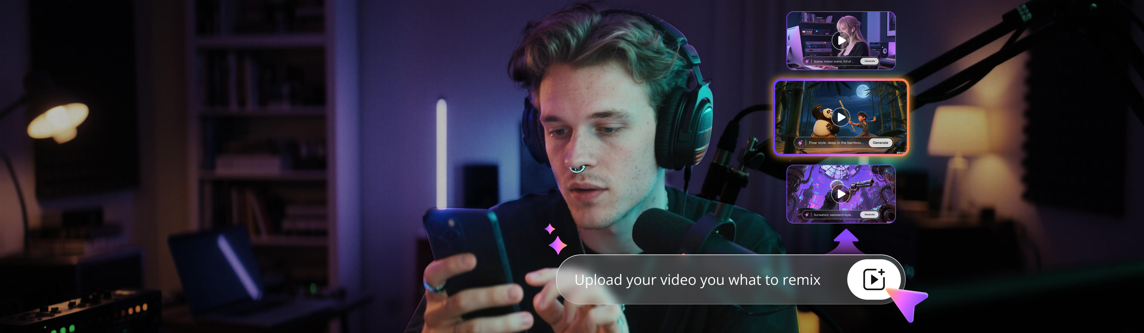 upload video to video ai generator