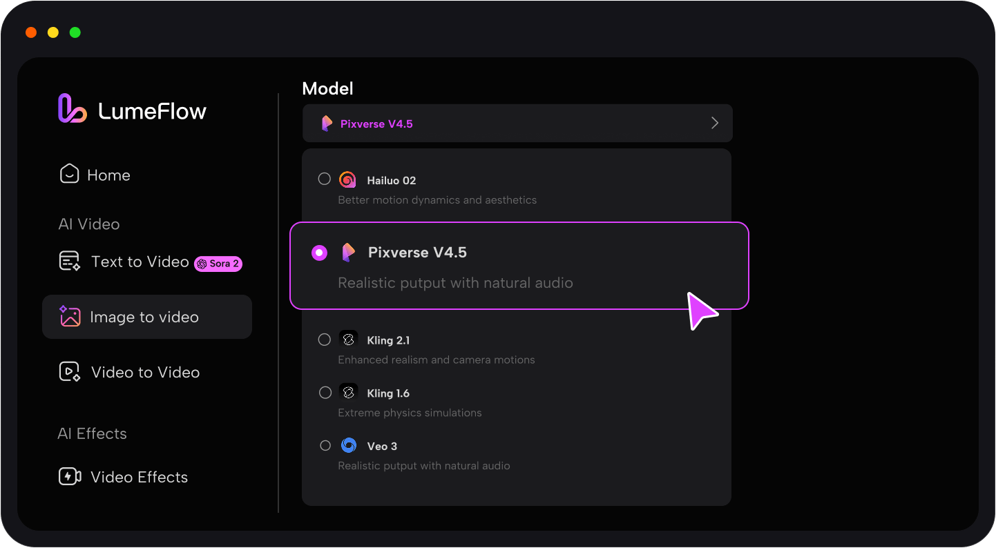Select the Veo3.1 Model