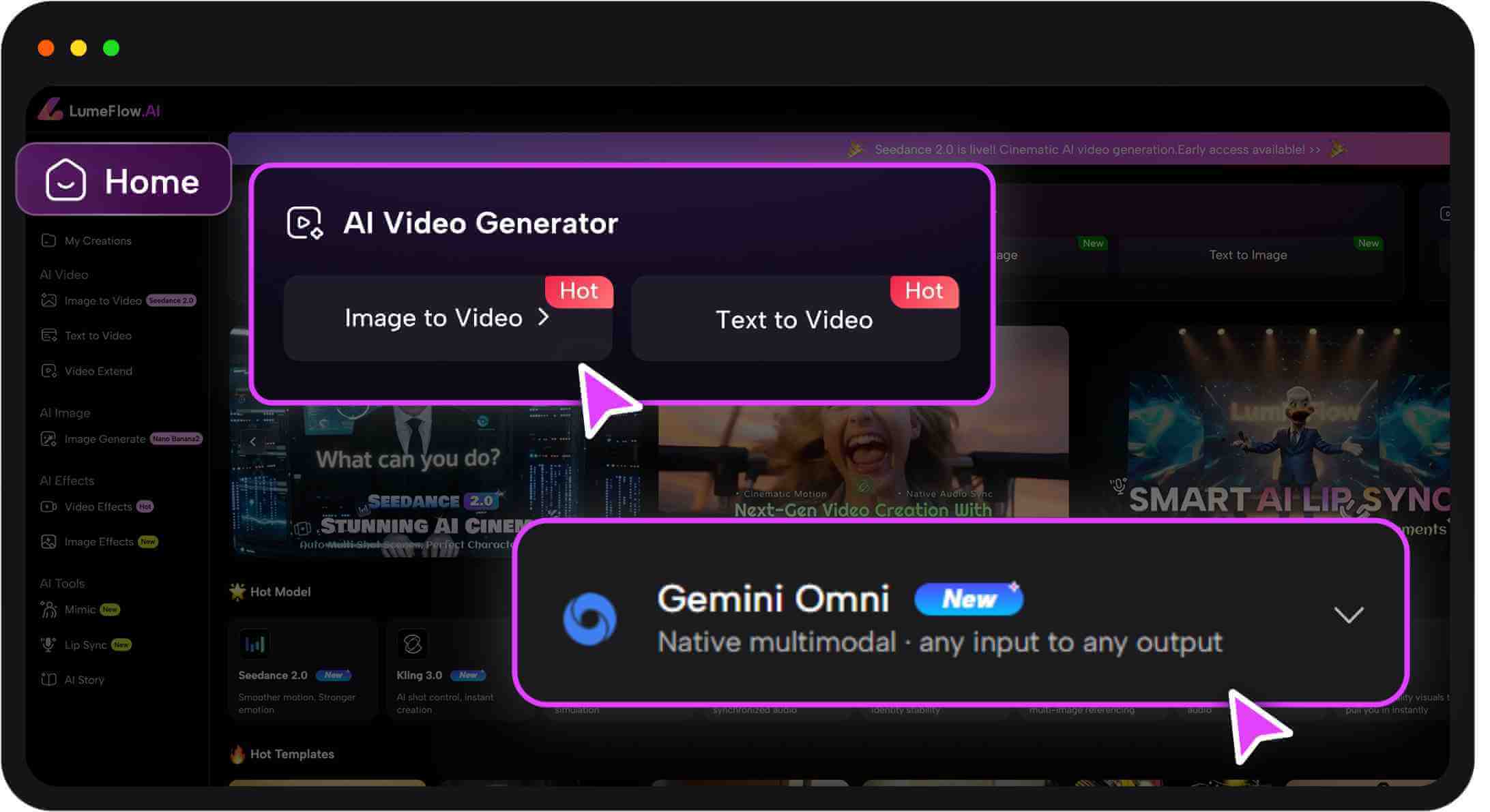 select gemini omni model