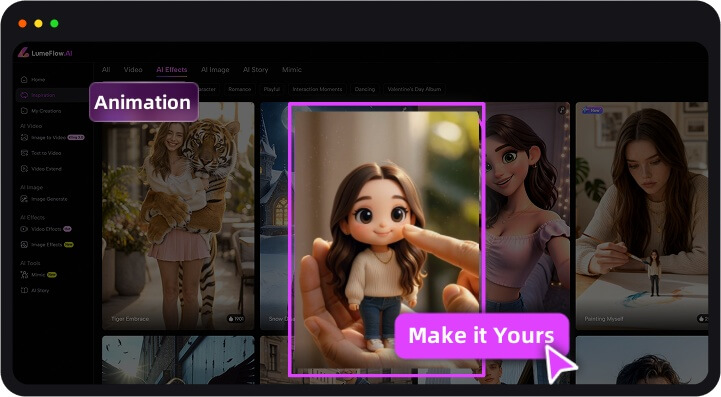 step 2 choose a fun effects from ai aniamtion