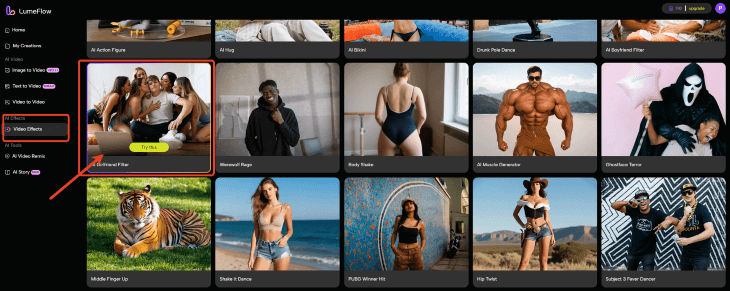 choose ai girlfriends effects on homepage