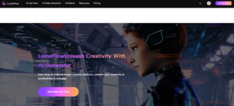 homepage of lumeflow ai