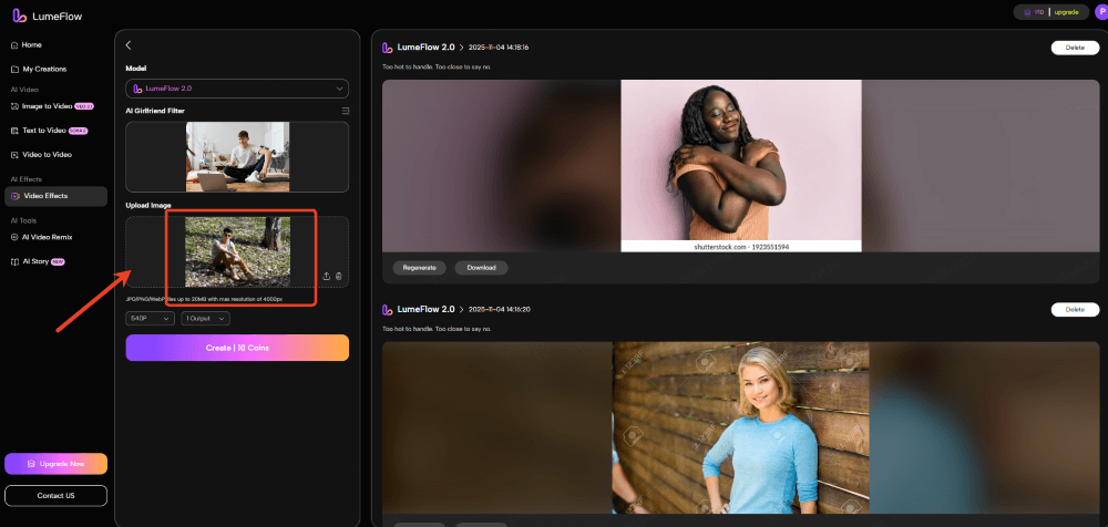 upload your picture for grilfriends effects