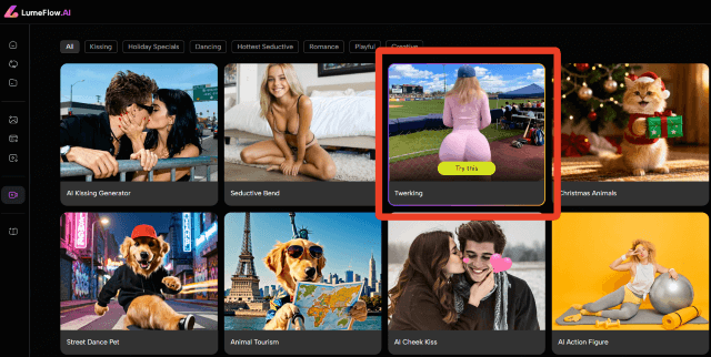 ai twerking video effect lumeflow ai