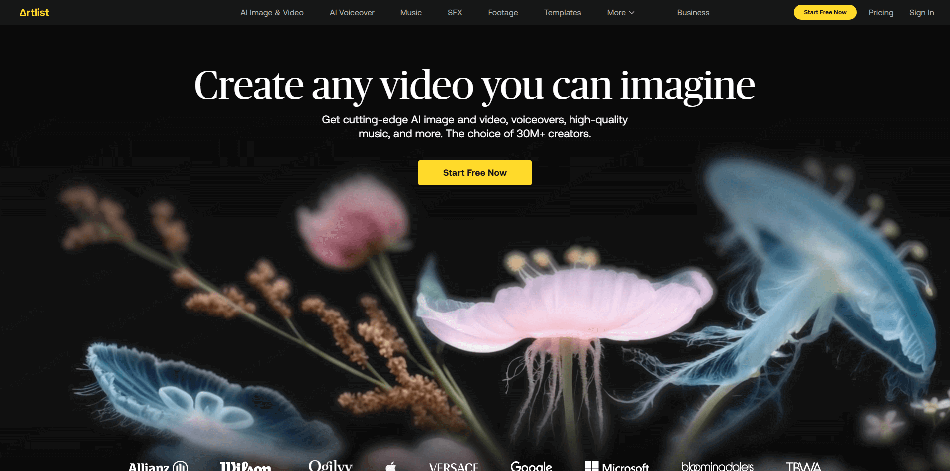 artlist ai visuals synced to music