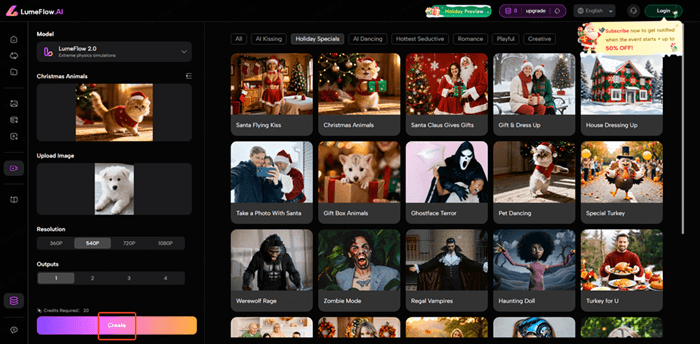 create free ai santa claus video