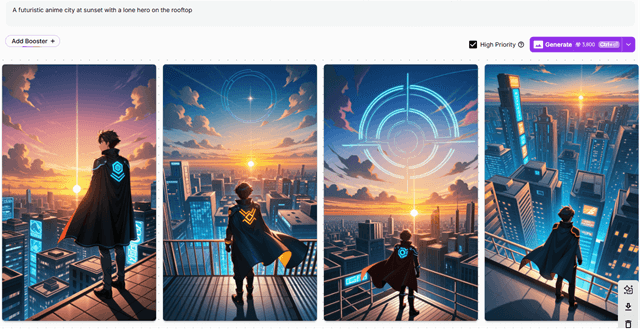 futuristic anime city sunset pixai.art