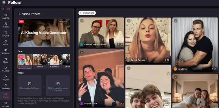 pollo ai kiss generator