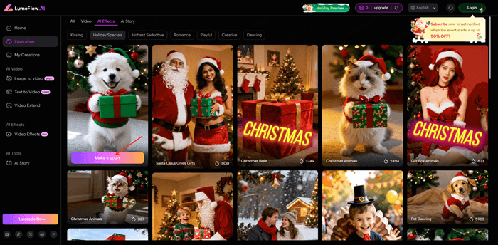 select santa christmas inspiration template