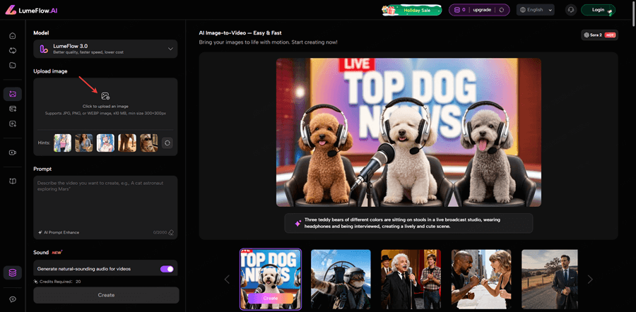 upload image for ai generated baby