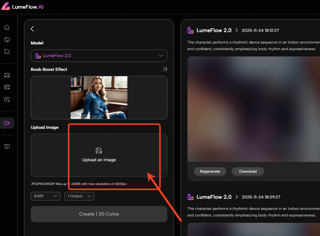 upload your image to ai breast expansion