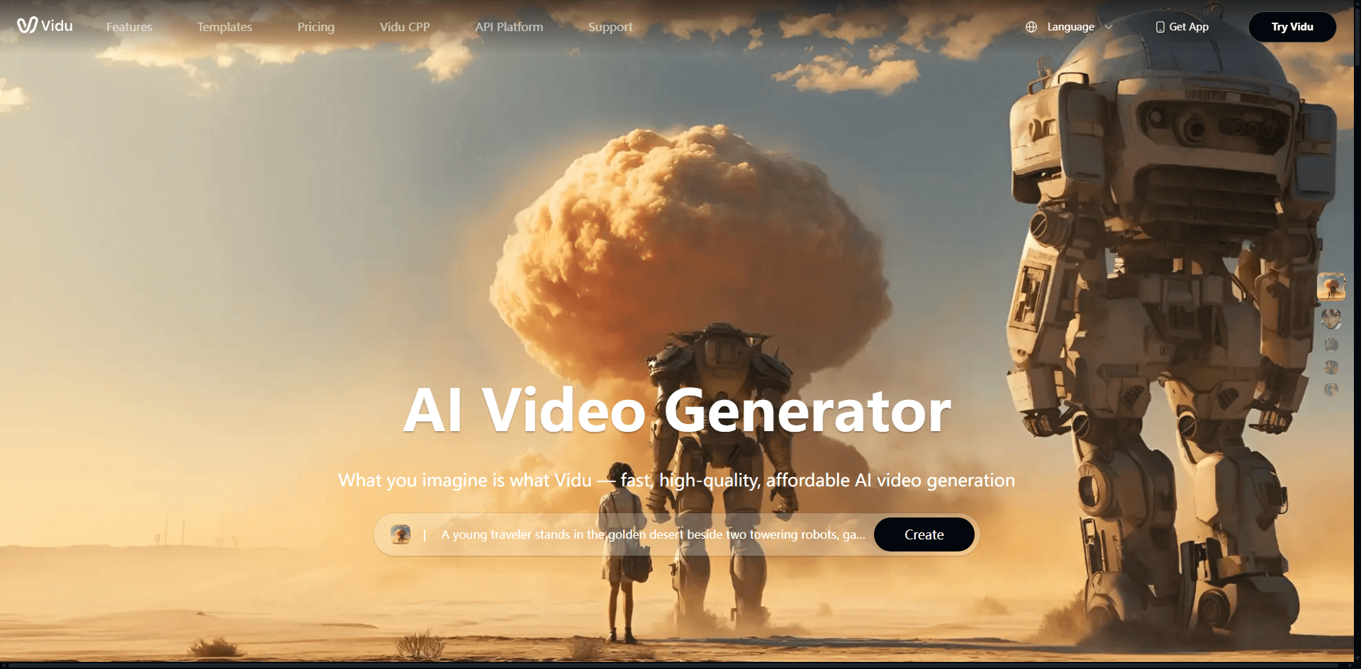 vidu ai smooth interface luma labs alternative