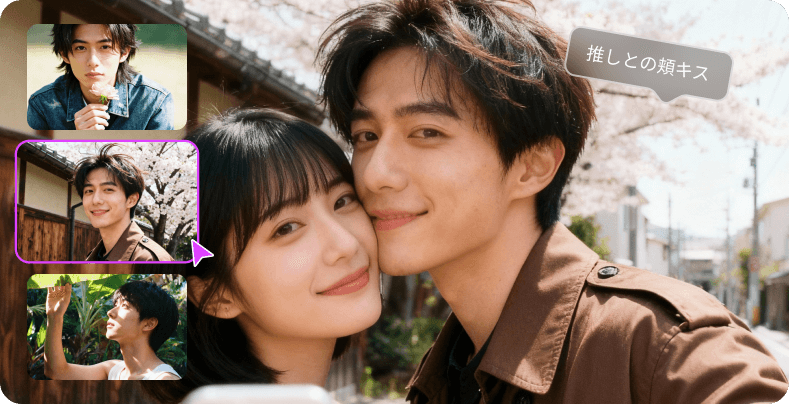 
推しから頬 に キス し て