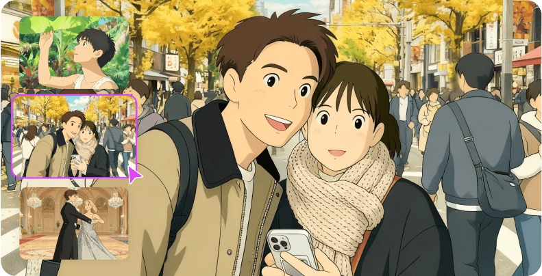 ジブリ風カメラフィルターで写真を動画に