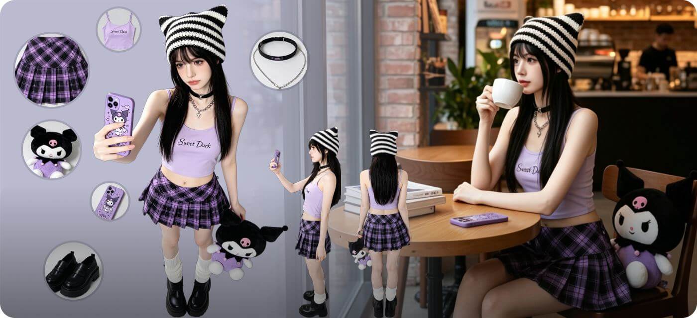 AIファッションモデル試着画像