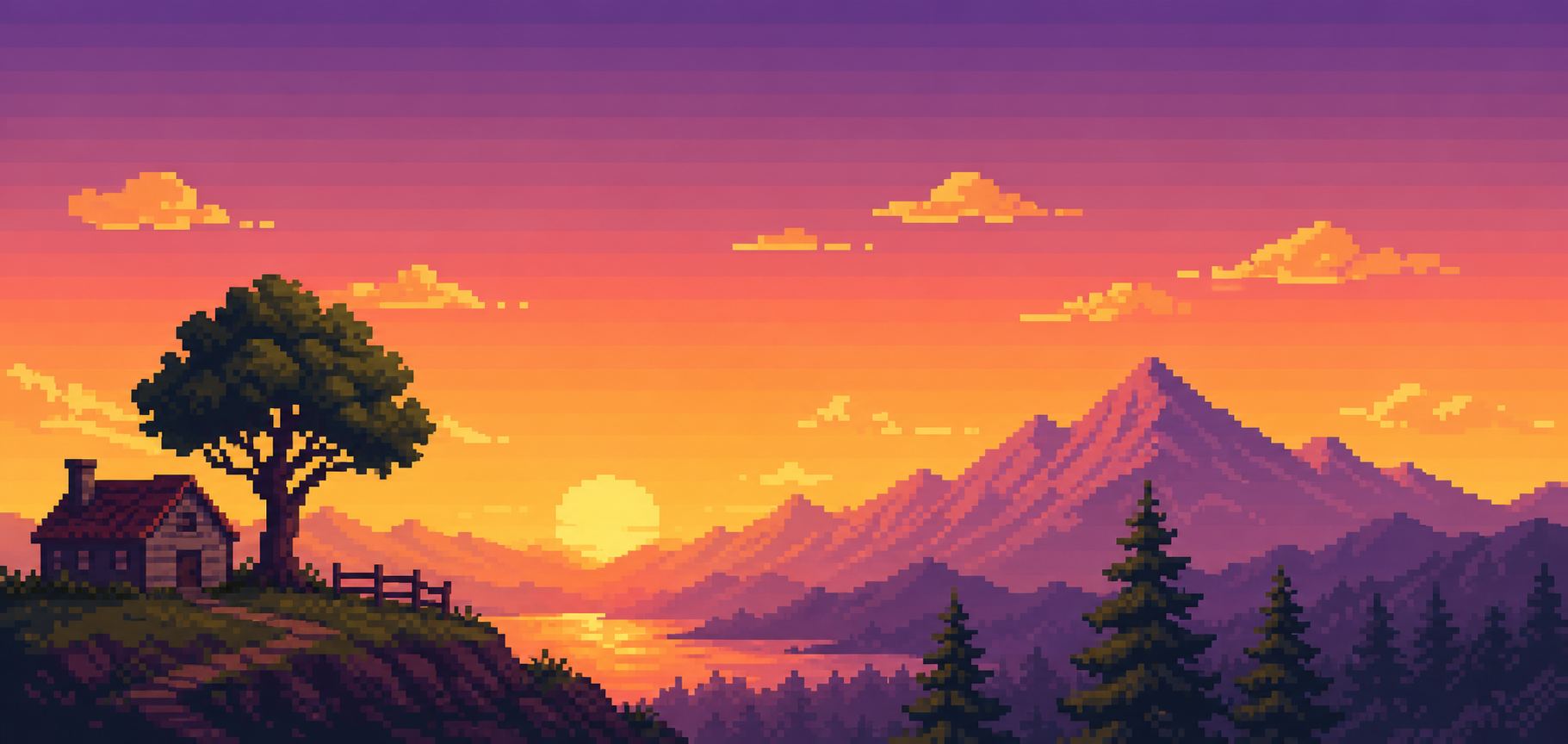 ドット絵の風景画