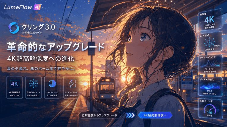 kling3  4kの動画を生成
