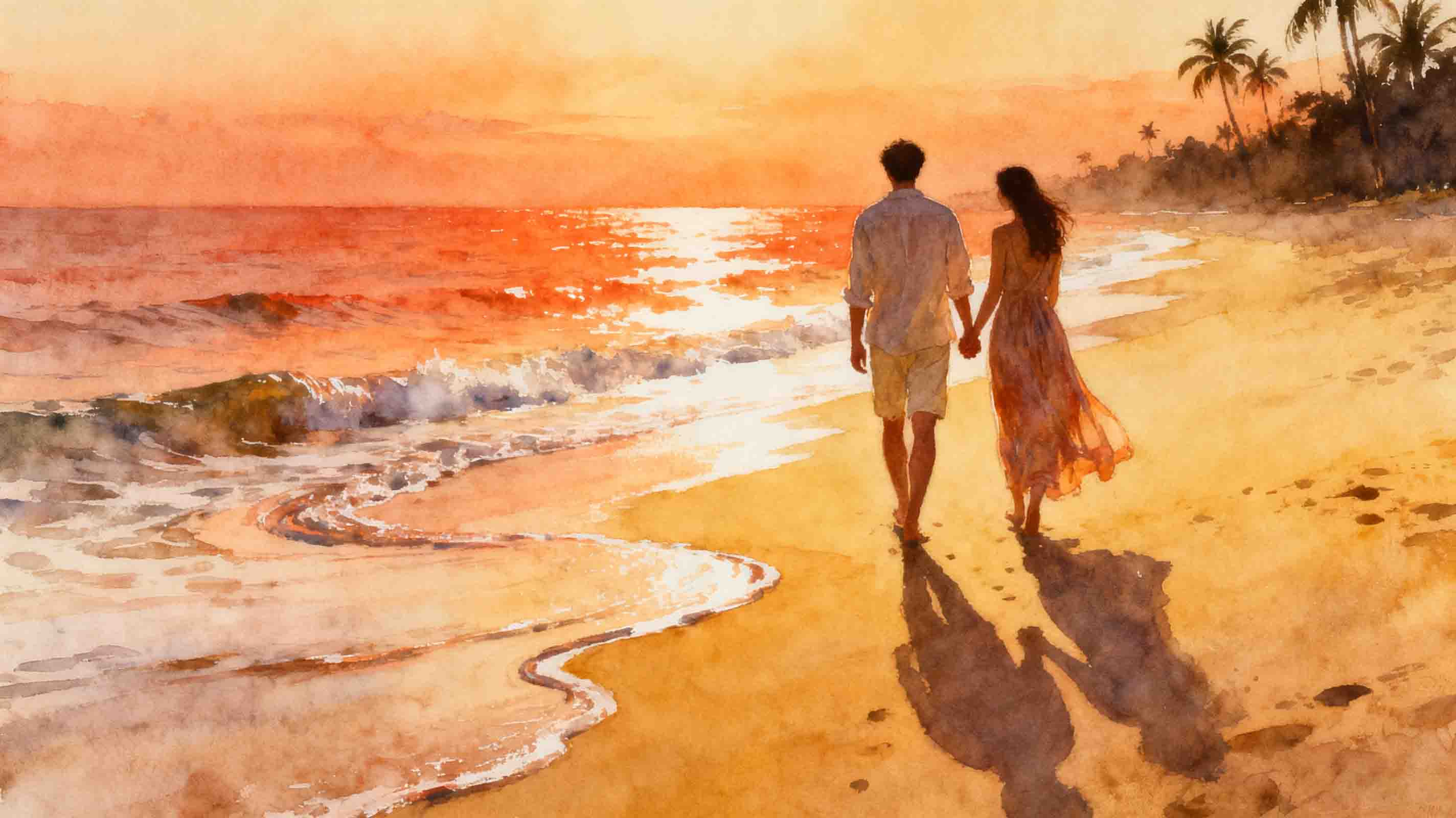 海灘場景 AI 繪圖提示詞