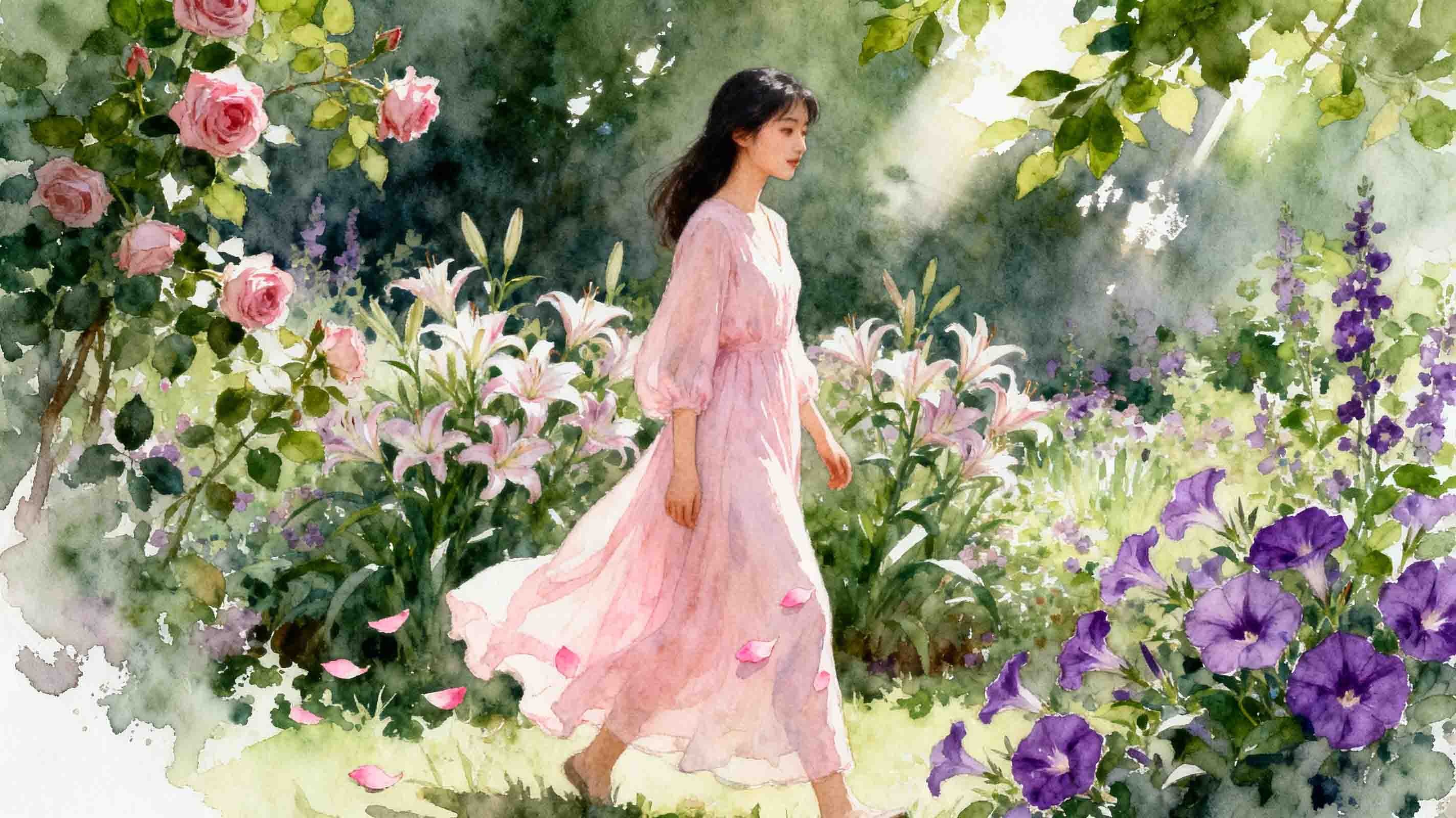 水彩風格 AI 繪圖提示詞