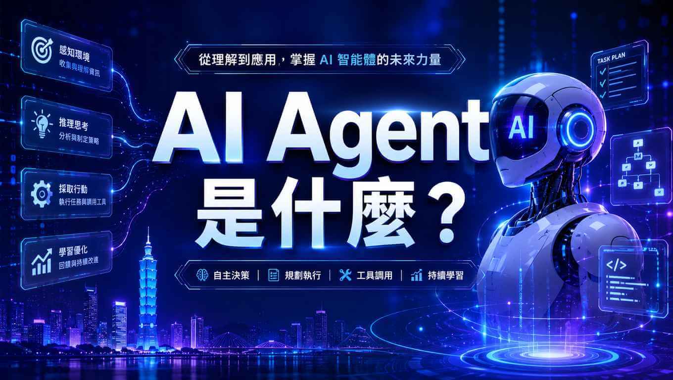 AI Agent 是什麼？2026 年 AI 智能體完整指南：定義、運作原理與產業應用