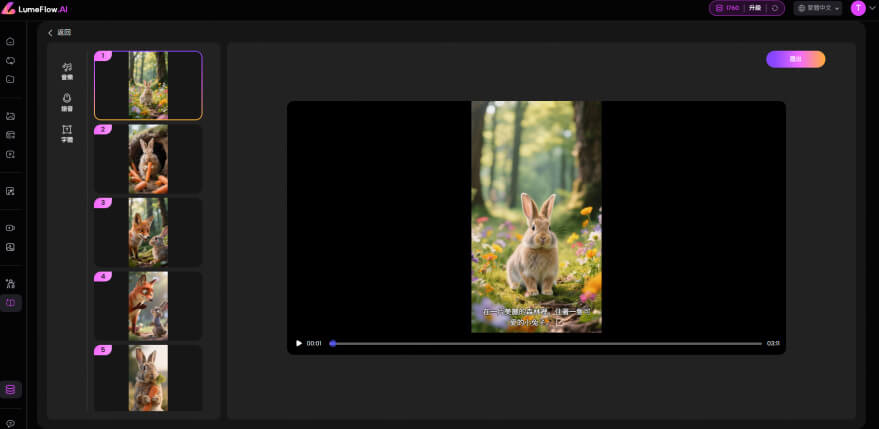LumeFlow 生成故事影片結果