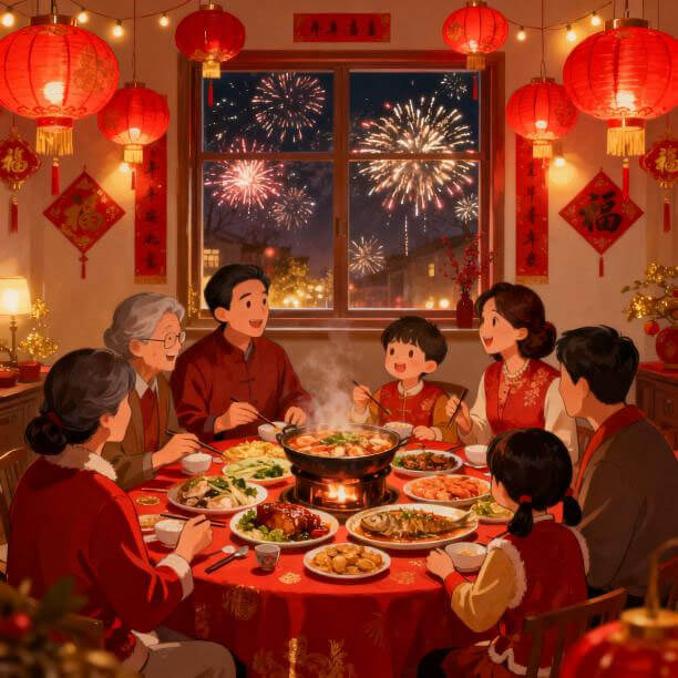 新年賀詞親情圓滿吉祥話