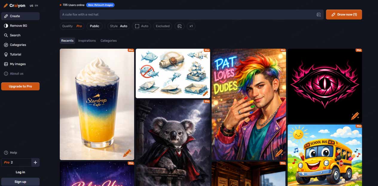 AI 繪圖網站 Craiyon